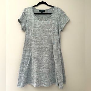 Grey shirt sleeve tapered dress